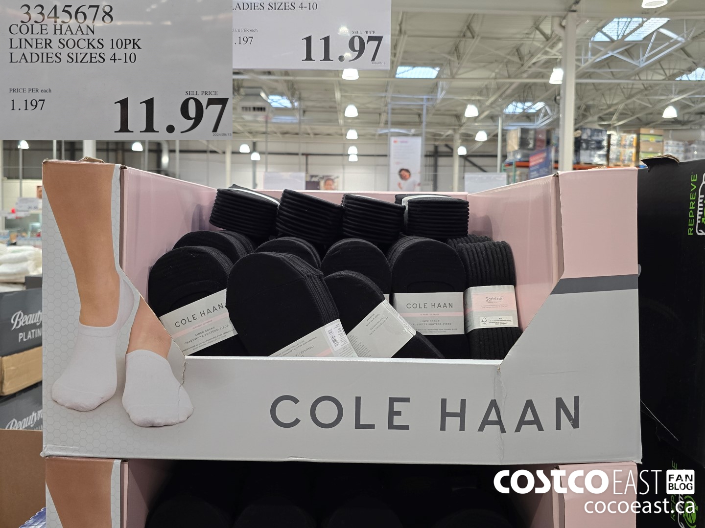 3345678 COLE HAAN NO SHOW SOCK 10PK LADIES SIZES 4-10 $11.97