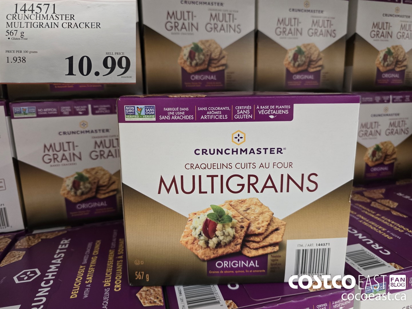 144571 CRUNCHMASTER MULTIGRAIN CRACKER 567 G $10.99