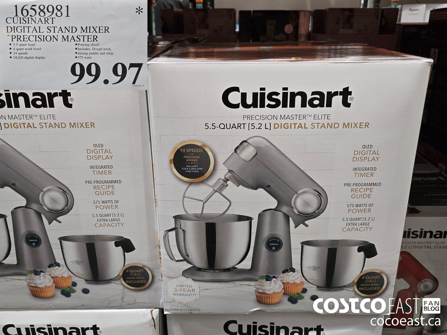 1658981 CUISINART DIGITAL STAND MIXER PRECISION MASTER $99.97