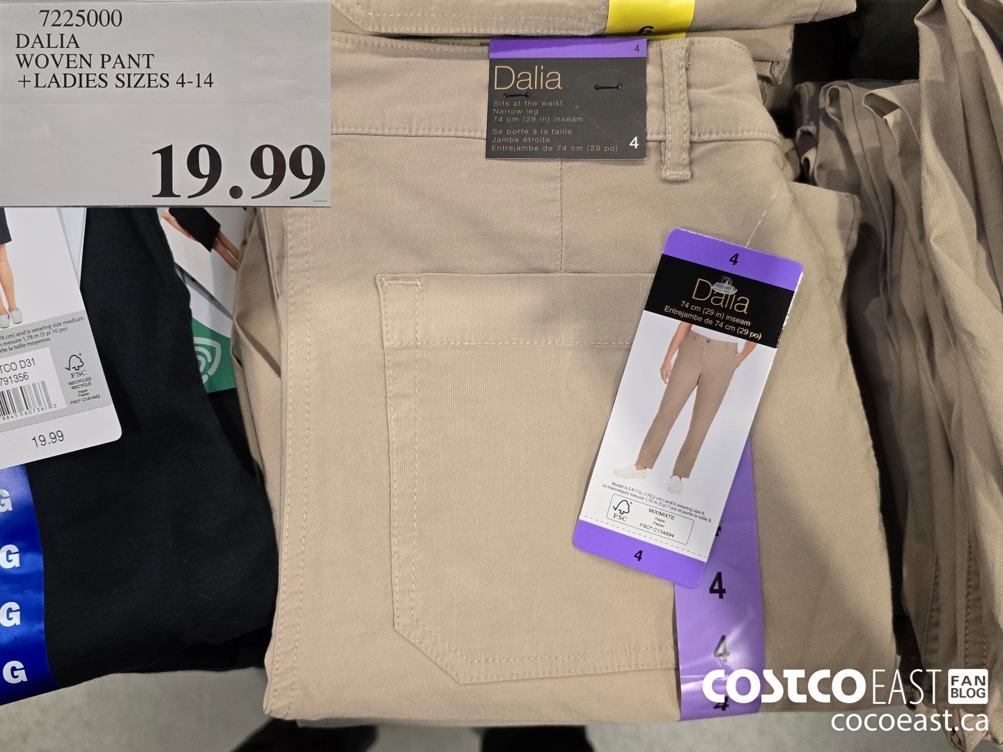 7225000 DALIA WOVEN PANT + LADIES SIZES 4-14 $19.99