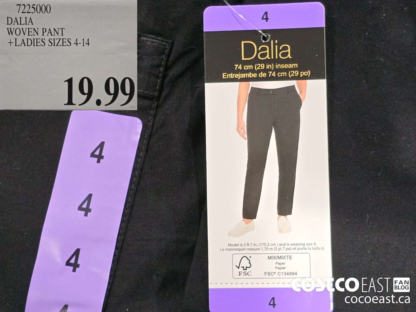 7225000 DALIA WOVEN PANT + LADIES SIZES 4-14 $19.99