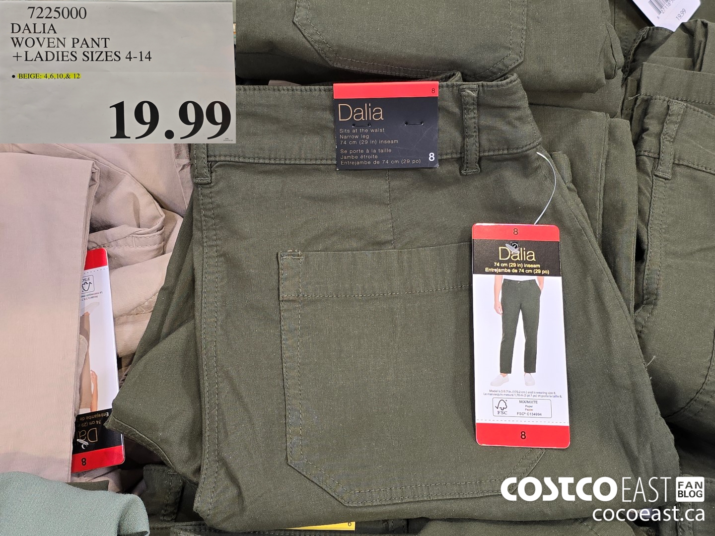 7225000 DALIA WOVEN PANT + LADIES SIZES 4-14 $19.99