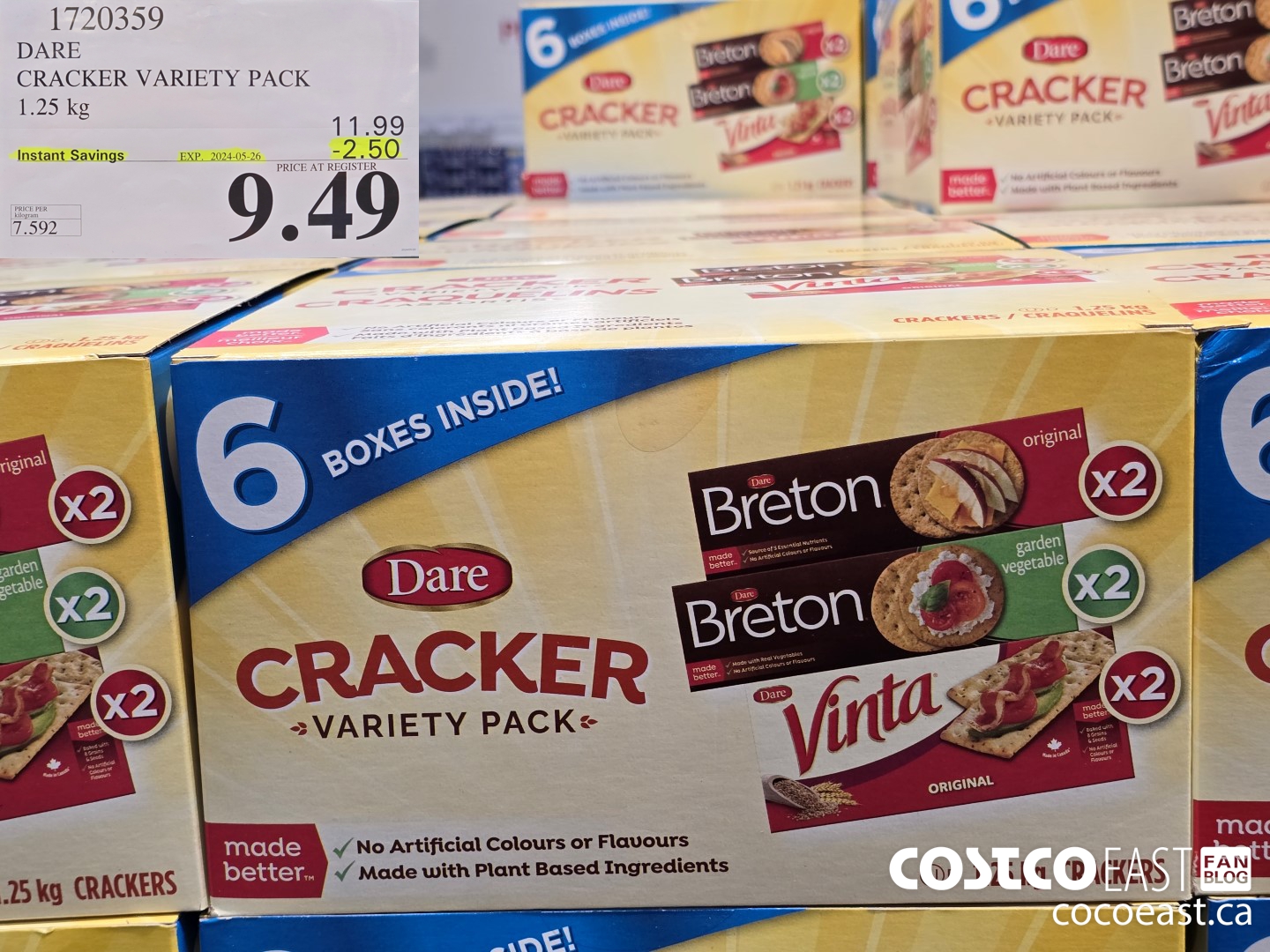 1720359 DARE CRACKER VARIETY PACK 1.25 kg ($2.50 INSTANT SAVINGS EXPIRES ON 2024-05-26) $9.49
