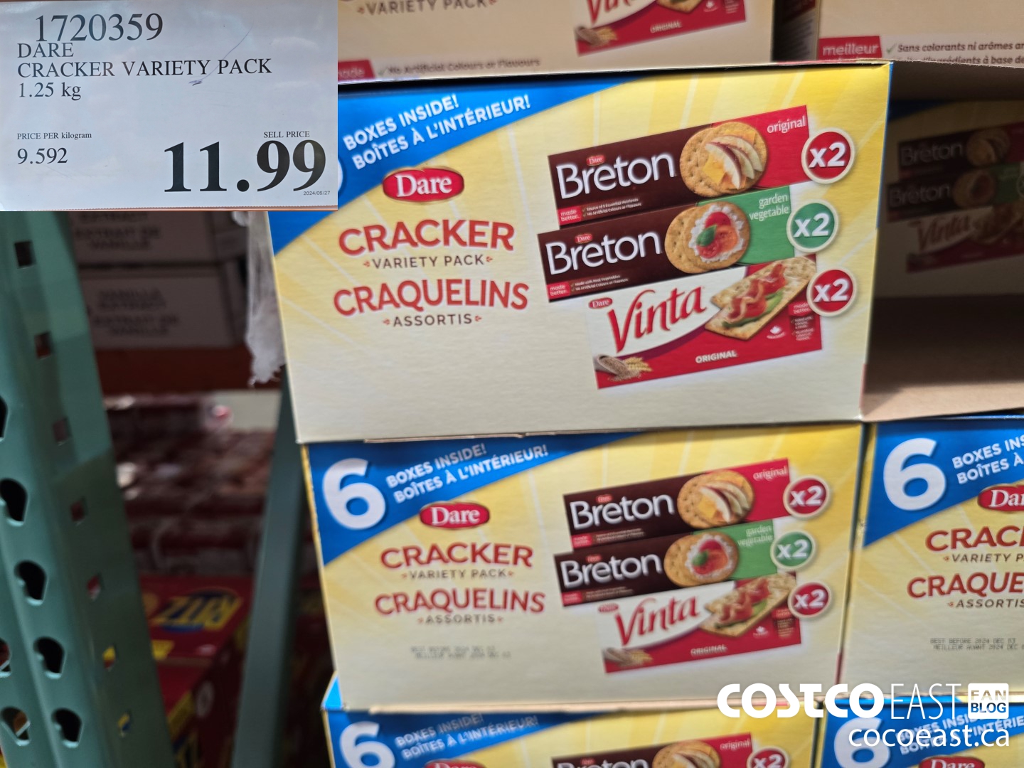 1720359 DARE CRACKER VARIETY PACK 1.25 kg $11.99