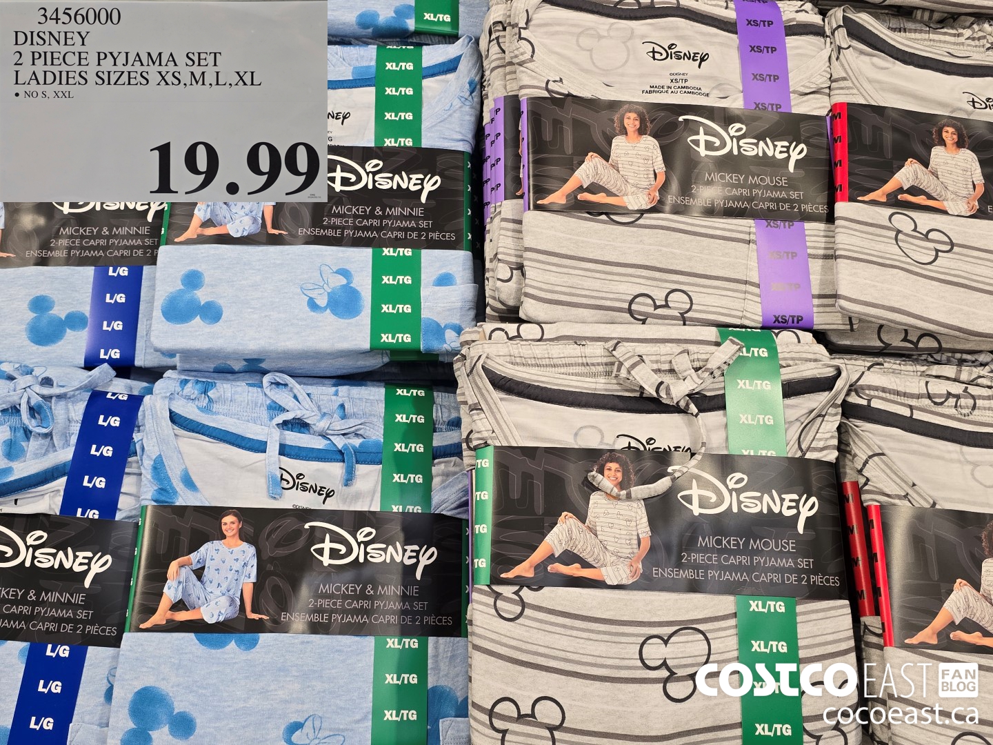 3456000 DISNEY 2 PIECE PYJAMA SET LADIES SIZES XS,M,L,XL $19.99