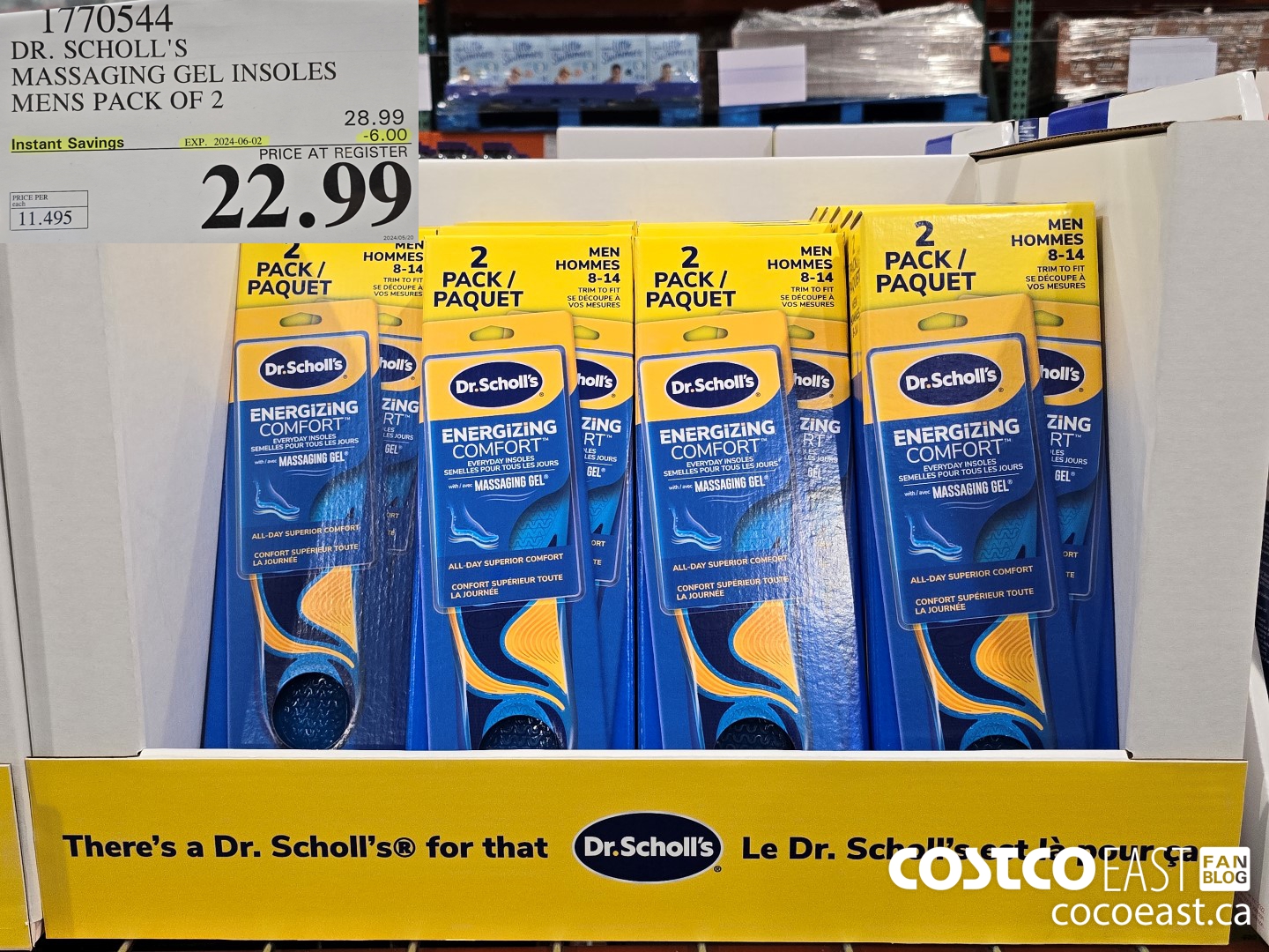 1770544 DR. SCHOLL'S MASSAGING GEL INSOLES MENS PACK OF 2 ($6.00 INSTANT SAVINGS EXPIRES ON 2024-06-02) $22.99