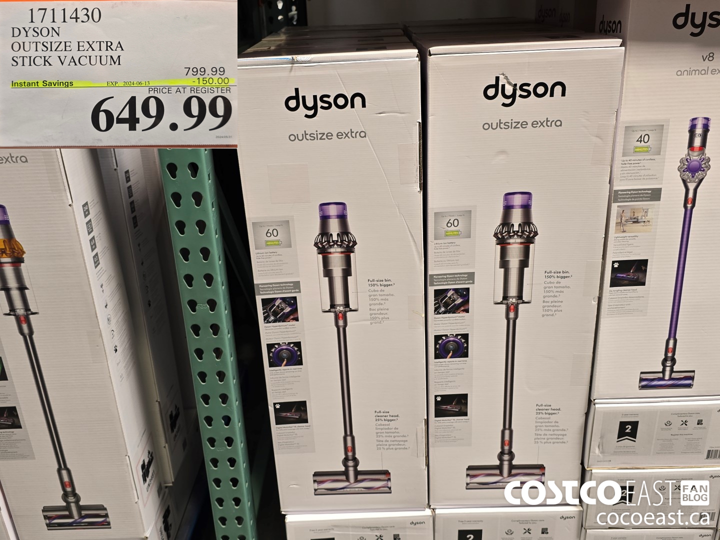 1711430 DYSON OUTSIZE EXTRA STICK VACUUM ($150.00 INSTANT SAVINGS EXPIRES ON 2024-06-13) $649.99