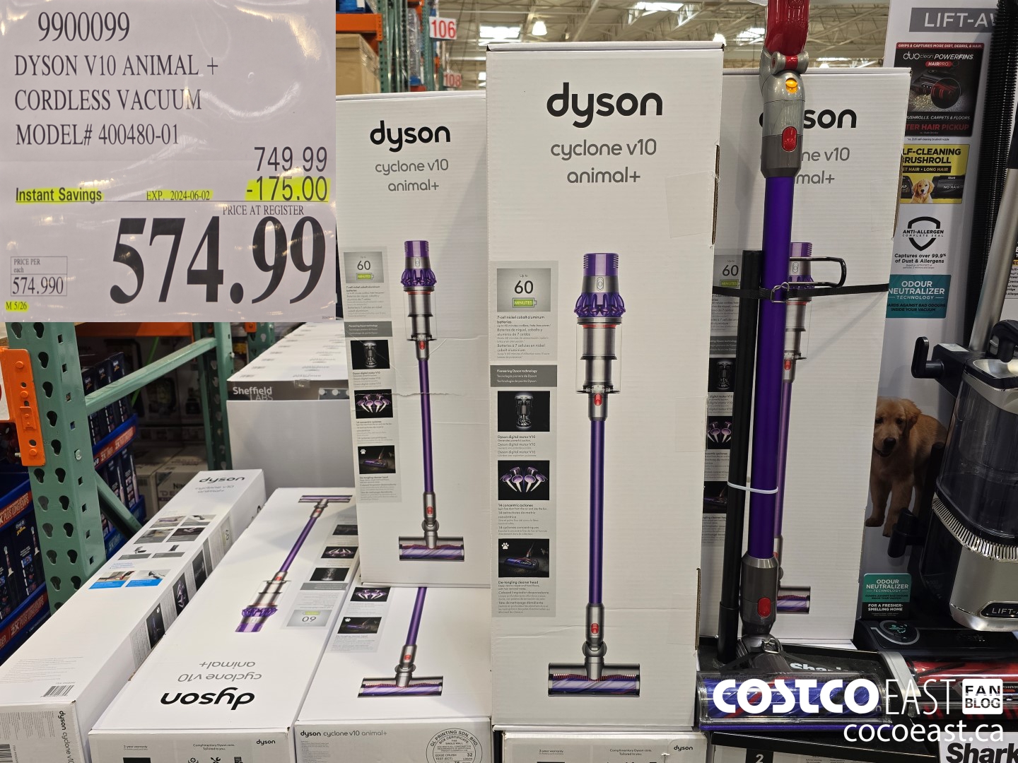 9900099 DYSON VI0 ANIMAL + CORDLESS VACUUM MODEL# 400480-01 ($175.00 INSTANT SAVINGS EXPIRES ON 2024-06-02) $574.99