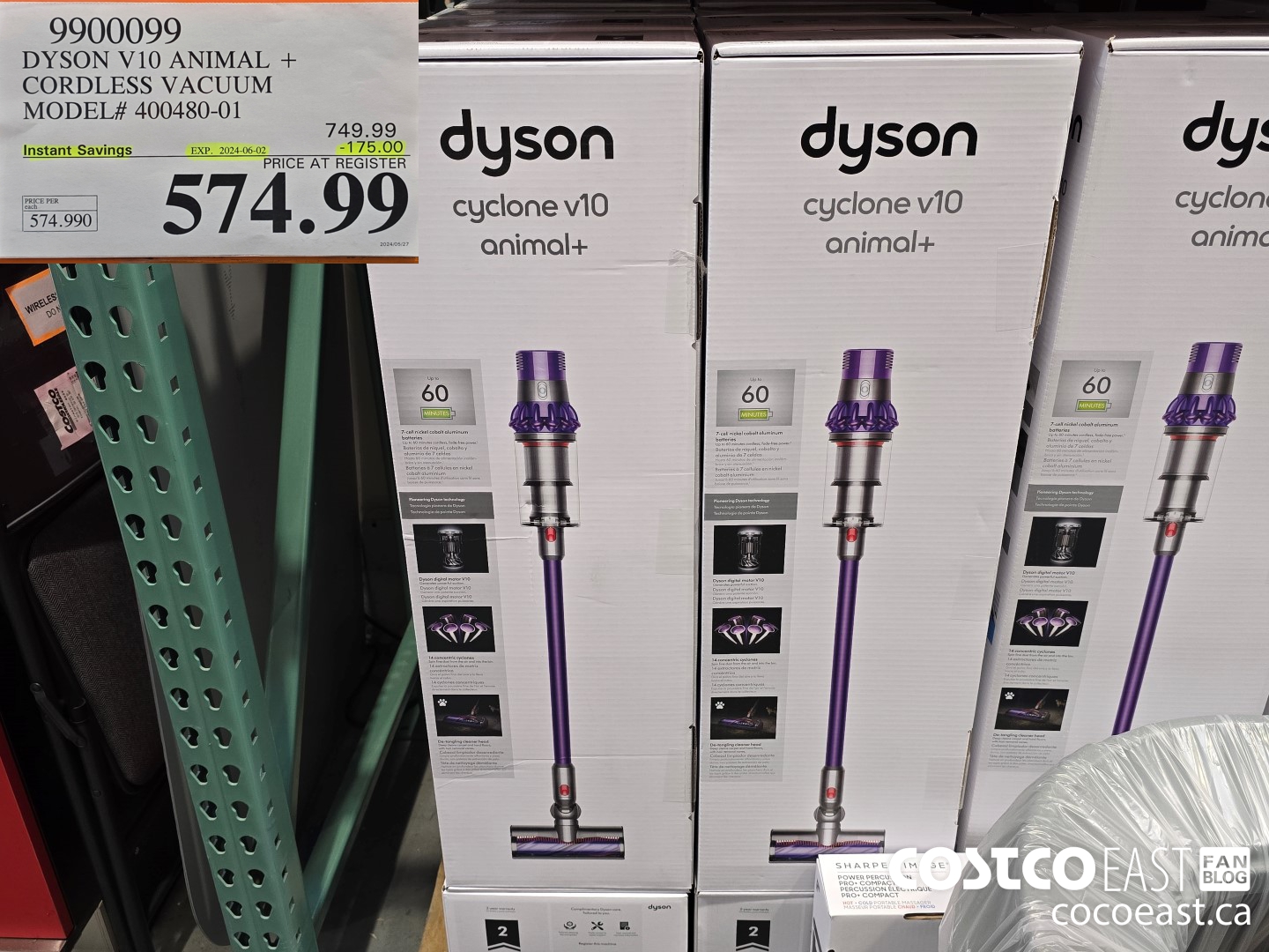 9900099 DYSON VI0 ANIMAL + CORDLESS VACUUM MODEL# 400480-01 ($175.00 INSTANT SAVINGS EXPIRES ON 2024-06-02) $574.99