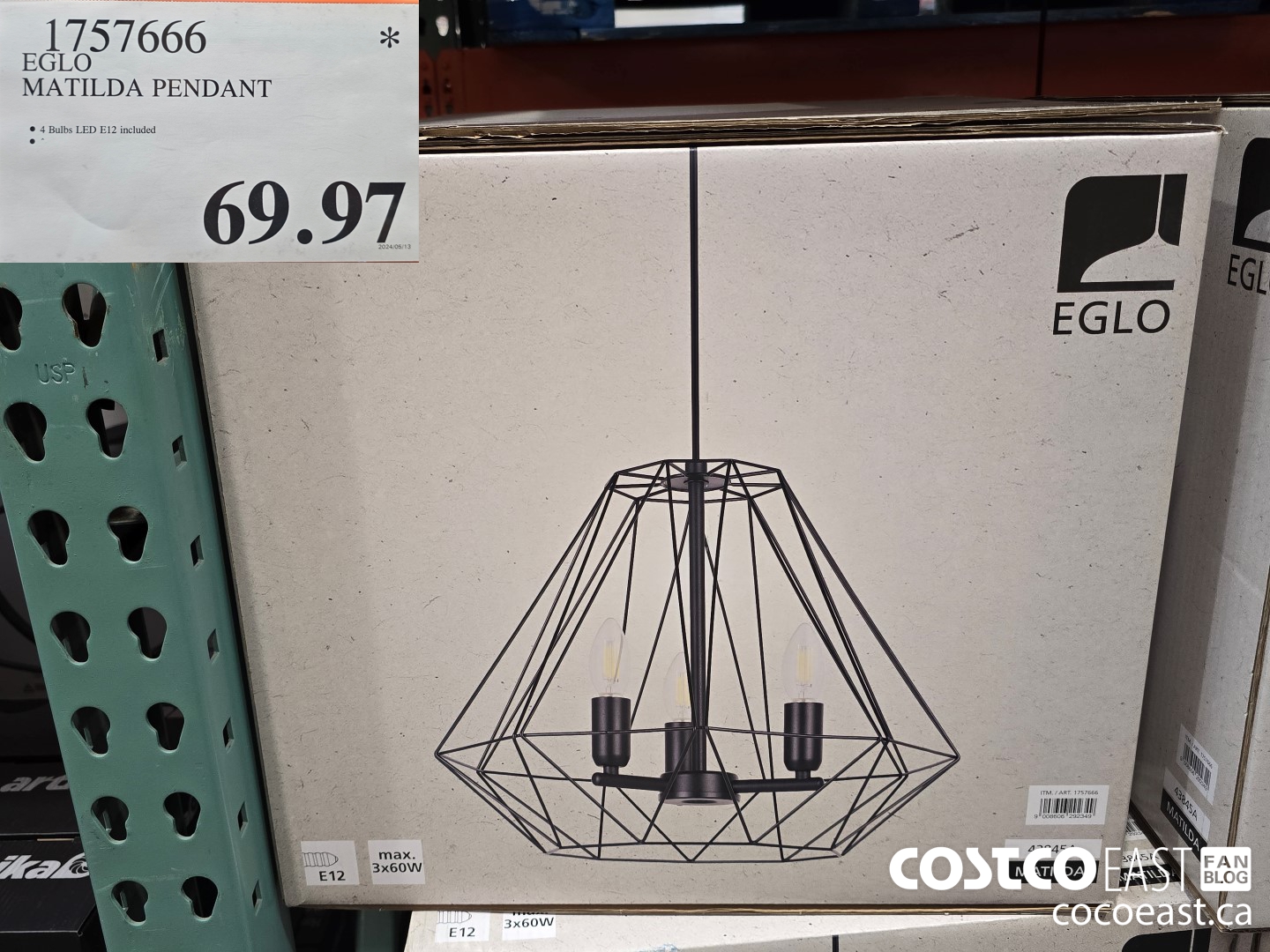 1757666 EGLO MATILDA PENDANT $69.97