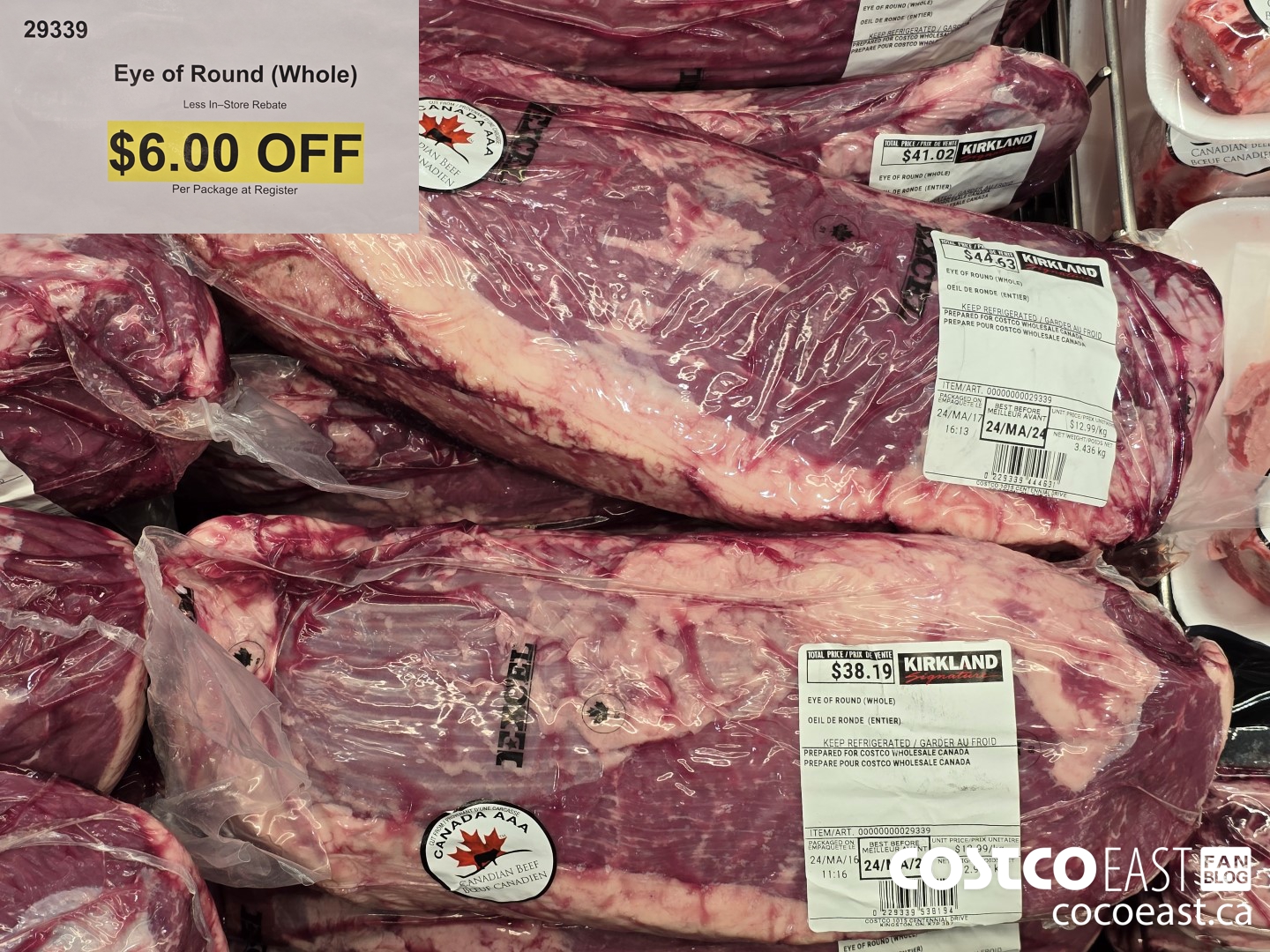 29339 Eye of Round (WHOLE) ($6.00 INSTANT SAVINGS)