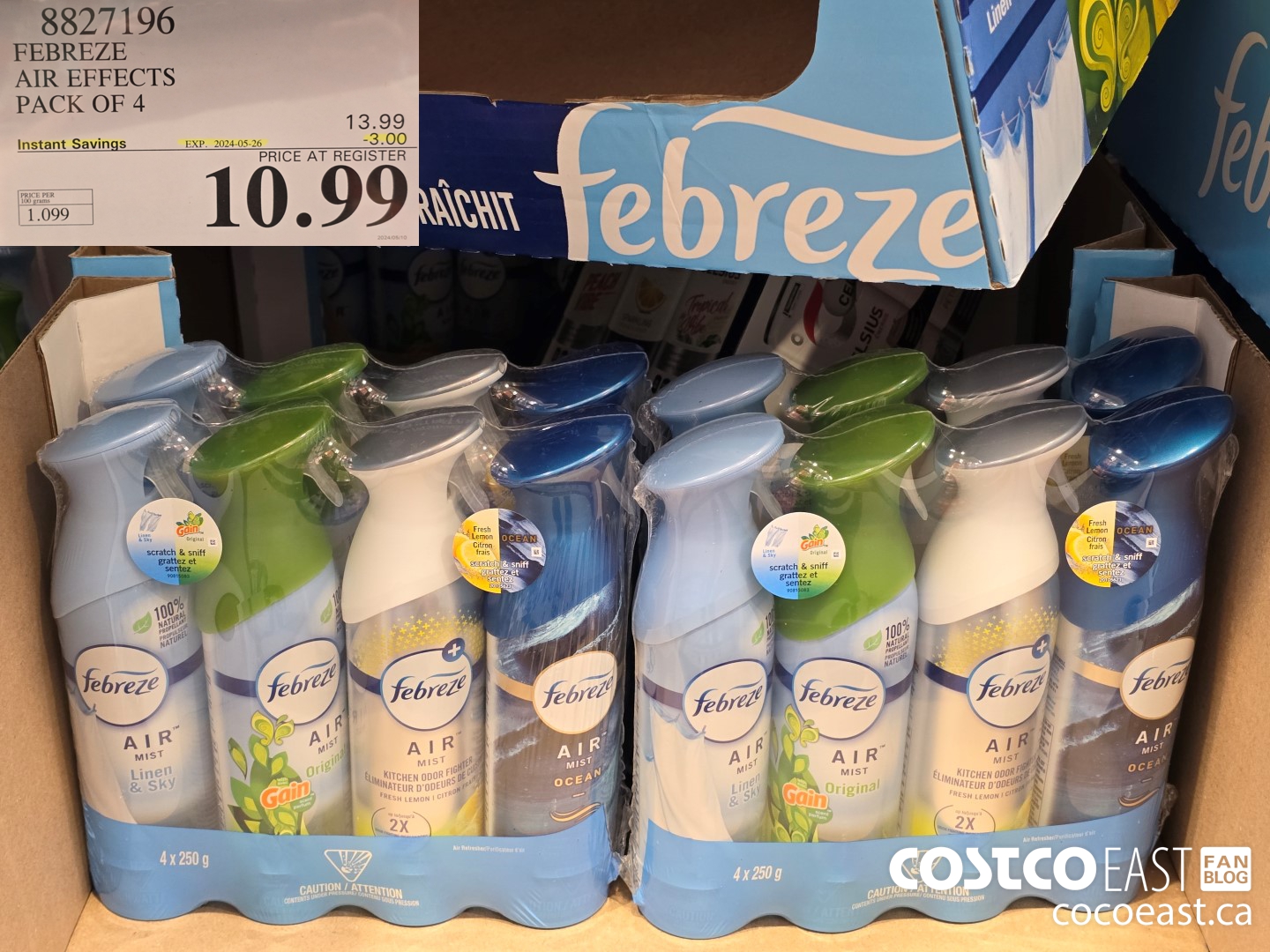 8827196 FEBREZE AIR EFFECTS PACK OF 4 ($3.00 INSTANT SAVINGS EXPIRES ON 2024-05-26) $10.99