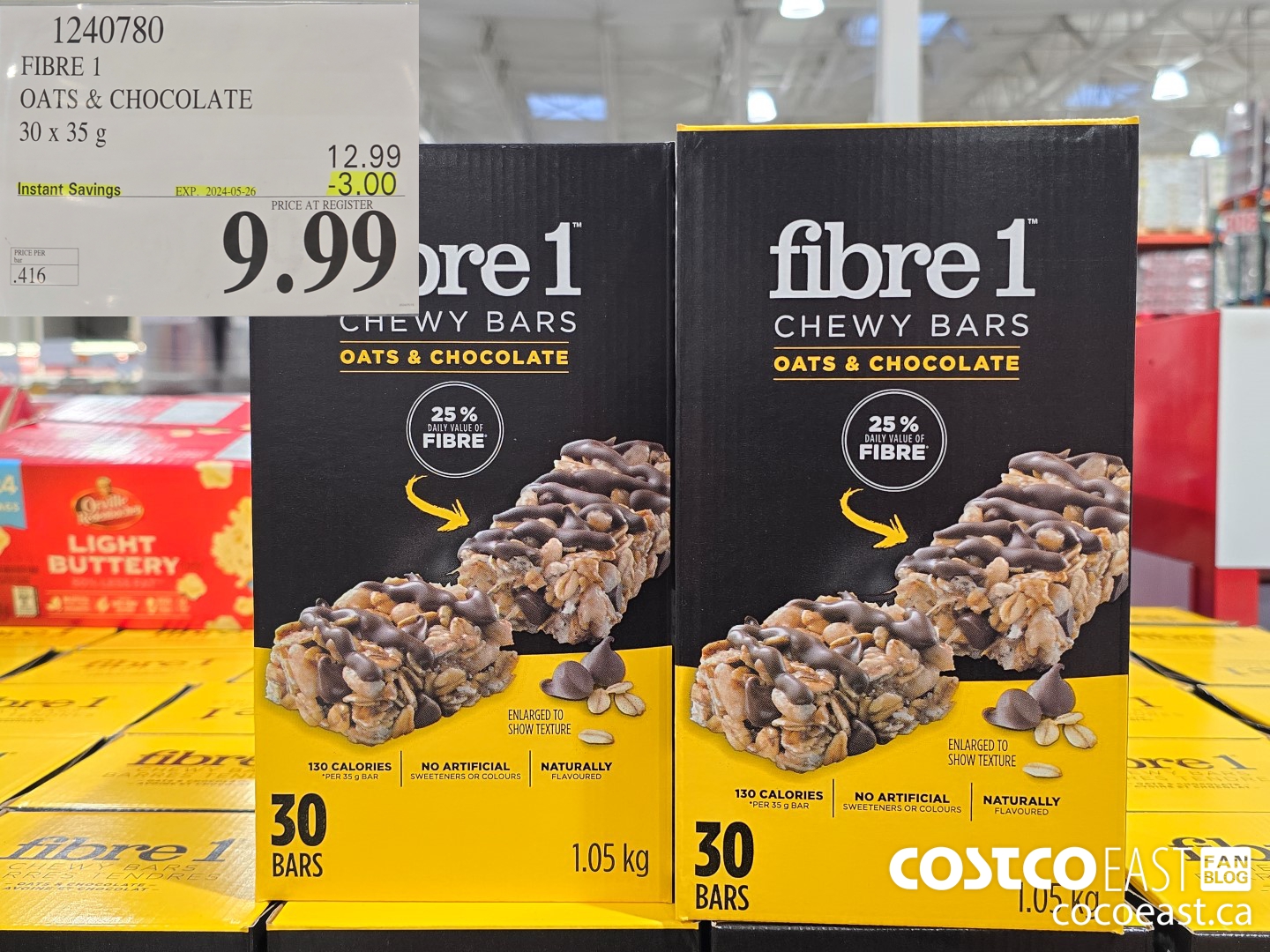 1240780 FIBRE 1 OATS & CHOCOLATE 30 X 35 G ($3.00 INSTANT SAVINGS EXPIRES ON 2024-05-26) $9.99