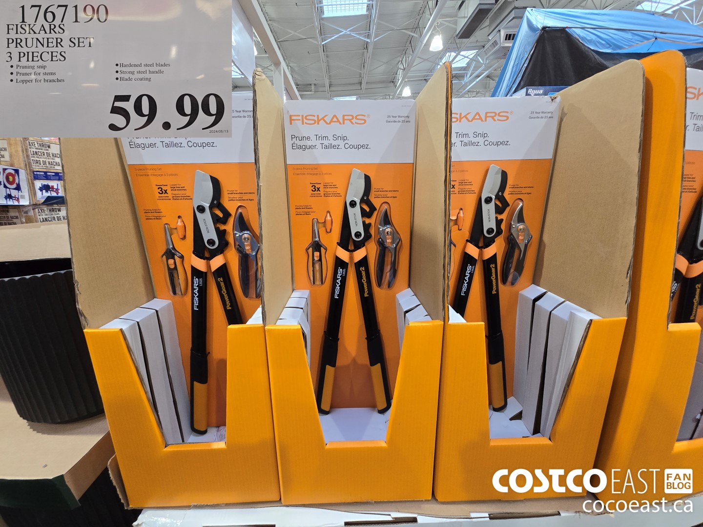 1767190 FISKARS PRUNER SET 3 PIECES $59.99