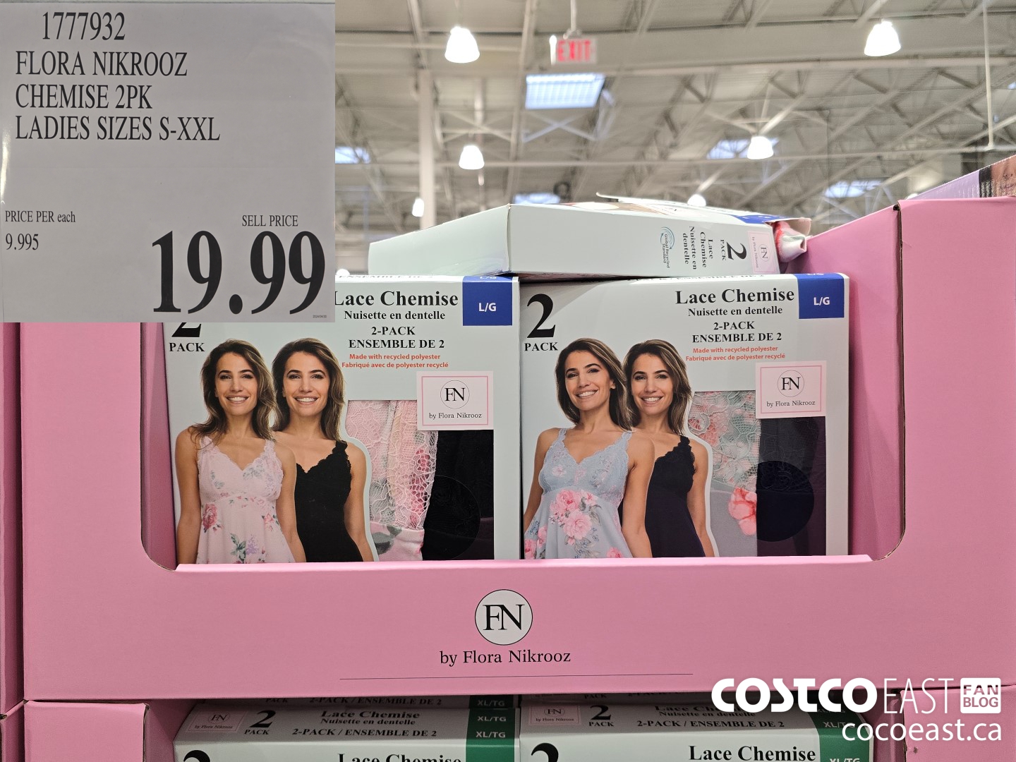 1771932 FLORA NIKROOZ CHEMISE 2PK LADIES SIZES S-XXL $19.99
