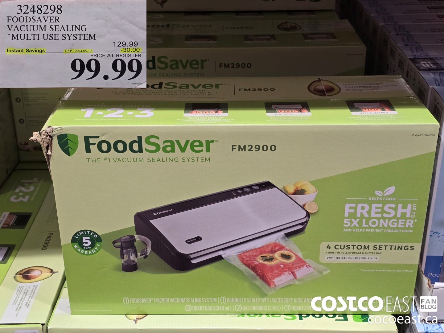 3248298 FOODSAVER VACUUM SEALING “MULTI USE SYSTEM ($30.00 INSTANT SAVINGS EXPIRES ON 2024-05-19) $99.99