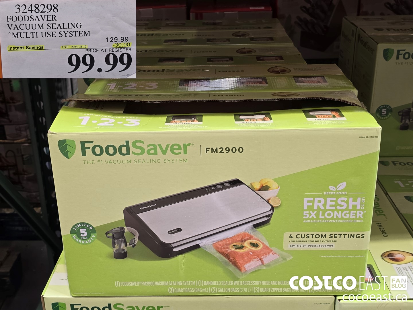 3248298 FOODSAVER VACUUM SEALING “MULTI USE SYSTEM ($30.00 INSTANT SAVINGS EXPIRES ON 2024-05-19) $99.99