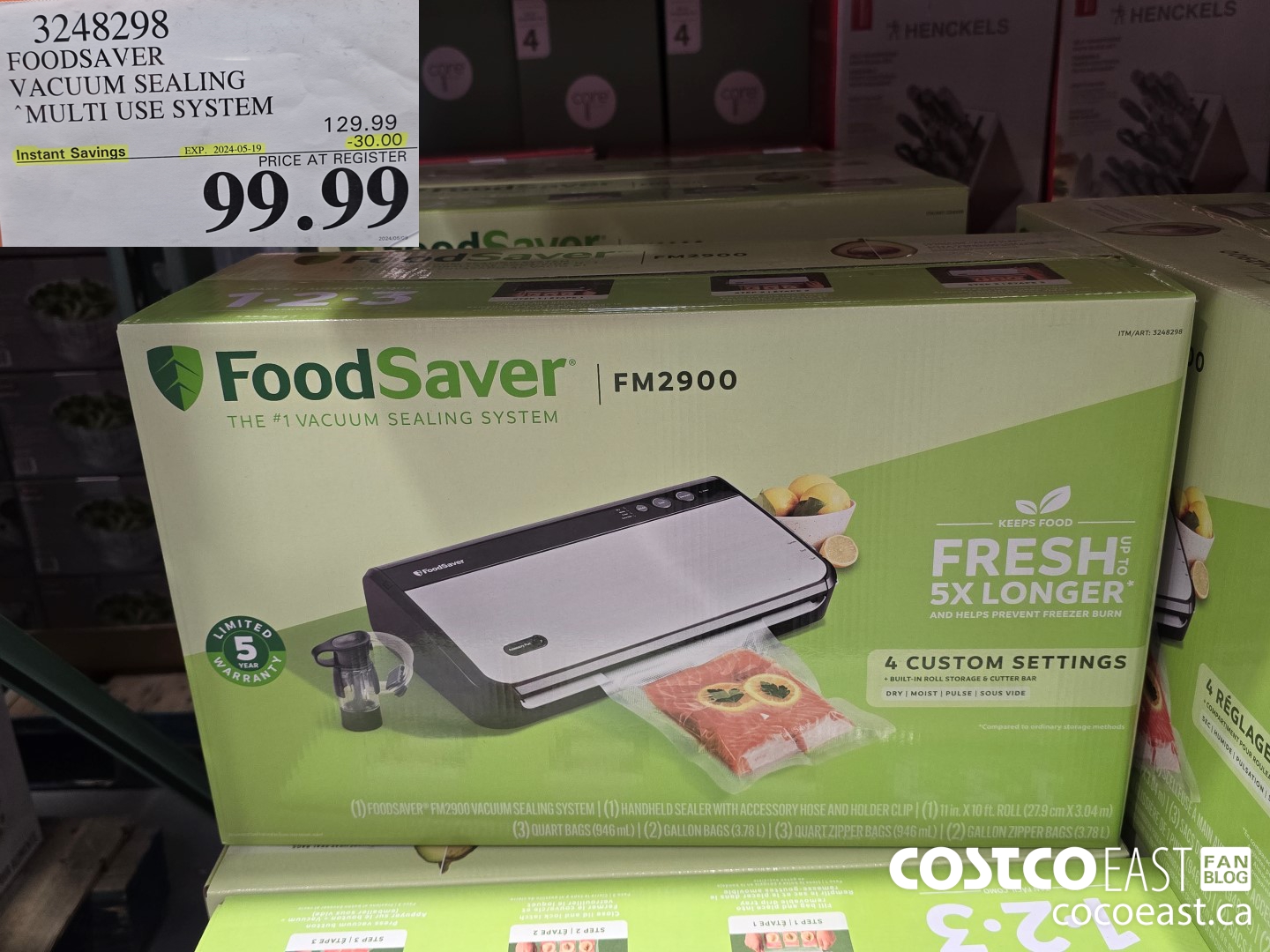 3248298 FOODSAVER VACUUM SEALING “MULTI USE SYSTEM ($30.00 INSTANT SAVINGS EXPIRES ON 2024-05-19) $99.99