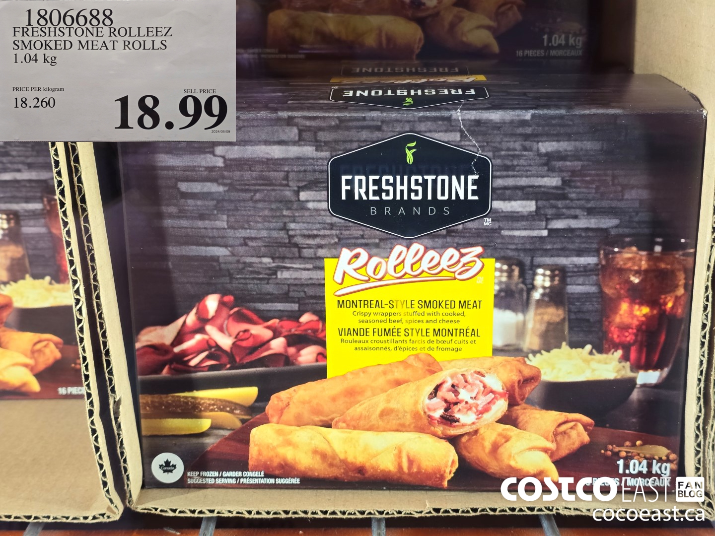 1806688 FRESHSTONE ROLLEEZ SMOKED MEAT ROLLS 1.04 kg $18.99