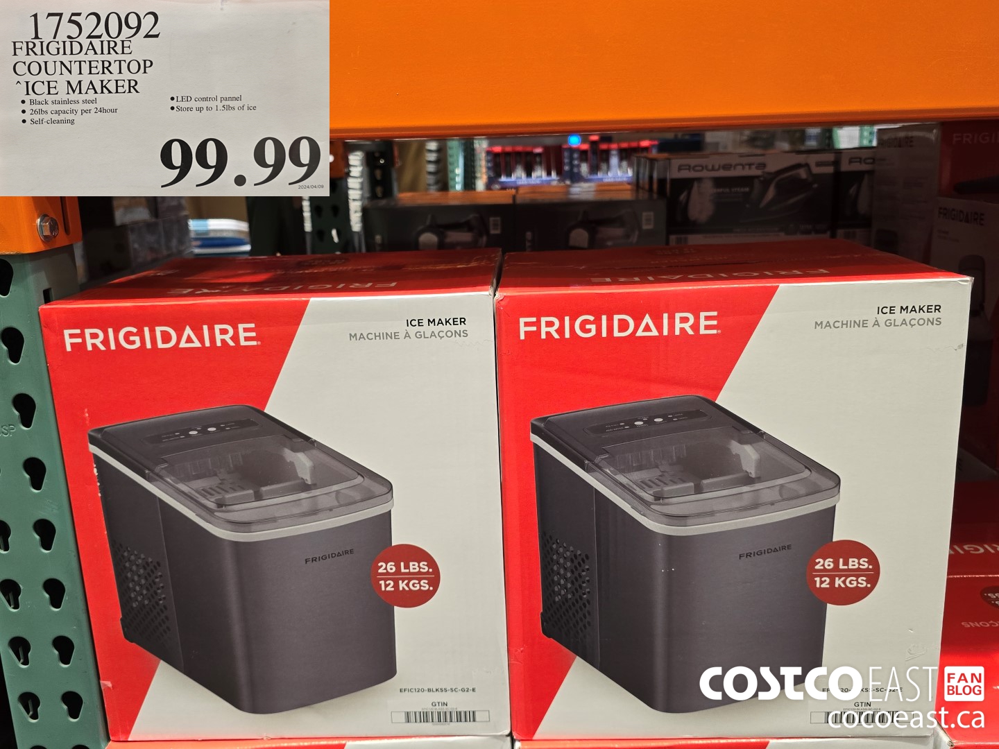 1752092 FRIGIDAIRE COUNTERTOP ICE MAKER $99.99