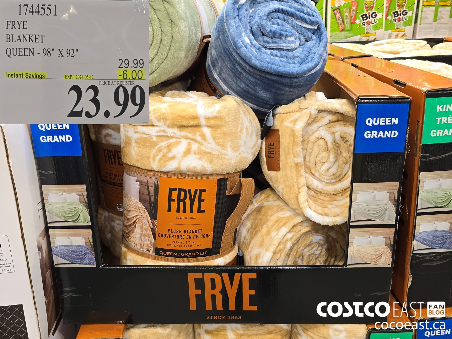 1744551 FRYE BLANKET QUEEN - 98