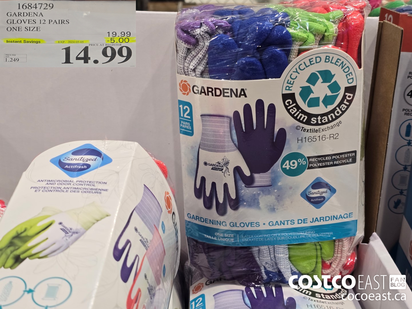 1684729 GARDENA GLOVES 12 PAIRS ONE SIZE ($5.00 INSTANT SAVINGS EXPIRES ON 2024-05-05) $14.99