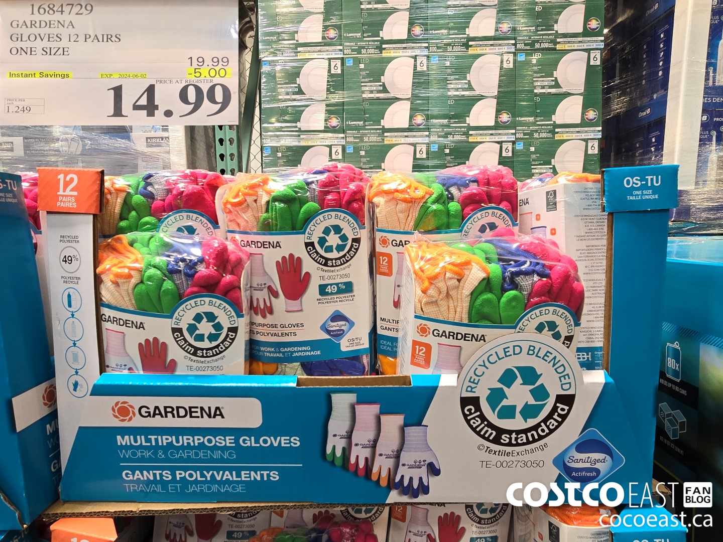 1684729 GARDENA GLOVES 12 PAIRS ONE SIZE ($5.00 INSTANT SAVINGS EXPIRES ON 2024-06-02) $14.99