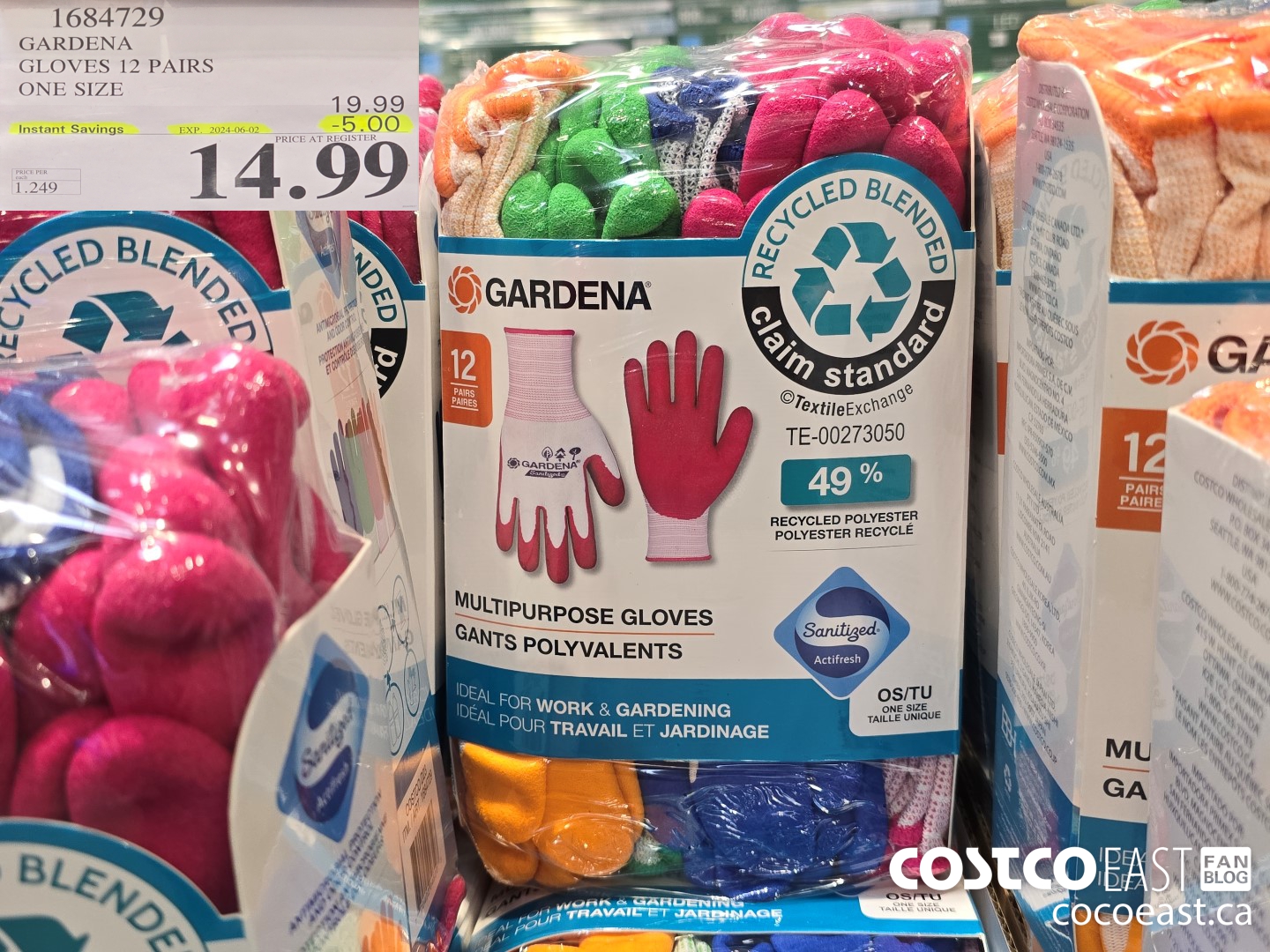 1684729 GARDENA GLOVES 12 PAIRS ONE SIZE ($5.00 INSTANT SAVINGS EXPIRES ON 2024-06-02) $14.99