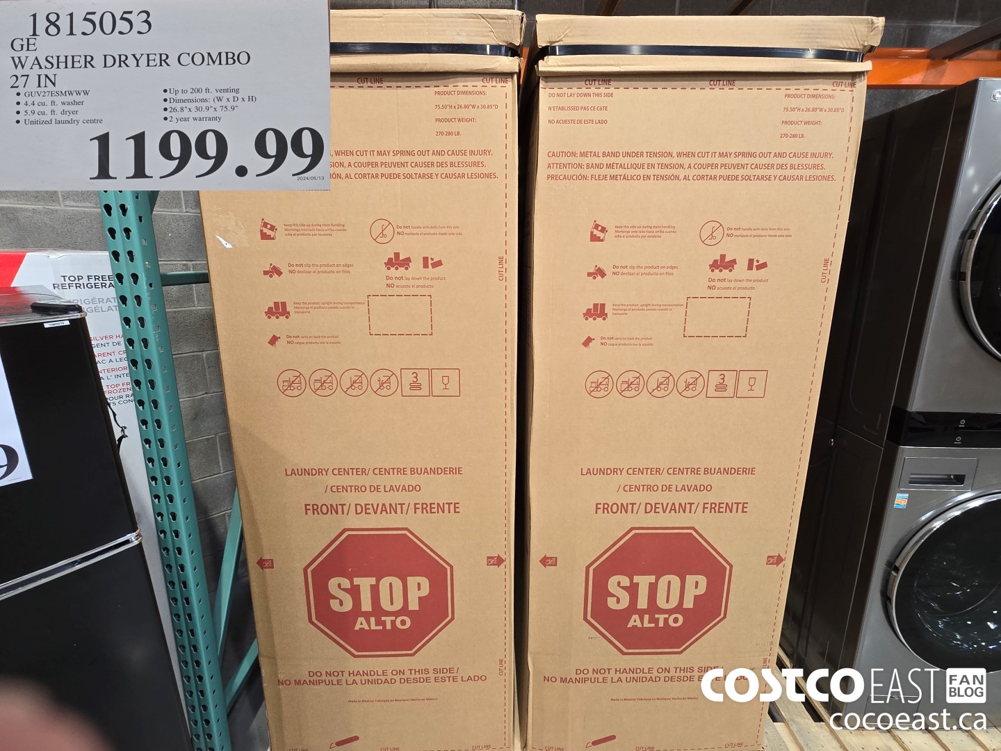 1815053 GE WASHER DRYER COMBO 27 IN $1199.99