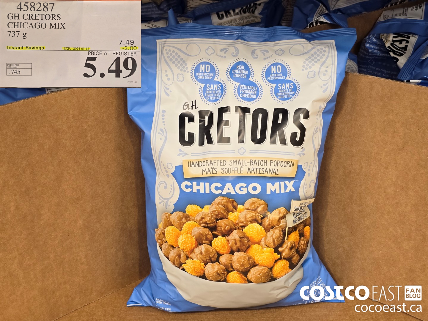458287 GH CRETOR'S CHICAGO MIX 737 g ($2.00 INSTANT SAVINGS EXPIRES ON 2024-05-12) $5.49