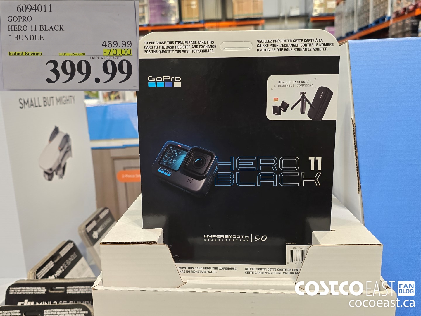 6094011 GOPRO HERO 11 BLACK ~ BUNDLE ($70.00 INSTANT SAVINGS EXPIRES ON 2024-05-30) $399.99