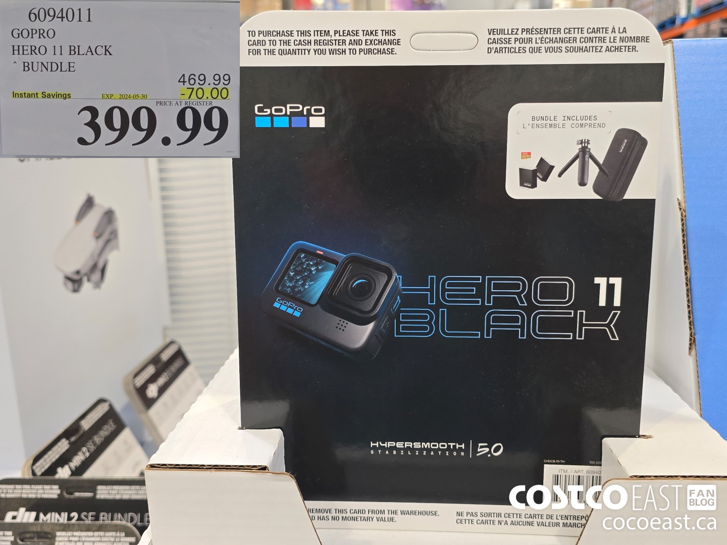 6094011 GOPRO HERO 11 BLACK ~ BUNDLE ($70.00 INSTANT SAVINGS EXPIRES ON 2024-05-30) $399.99
