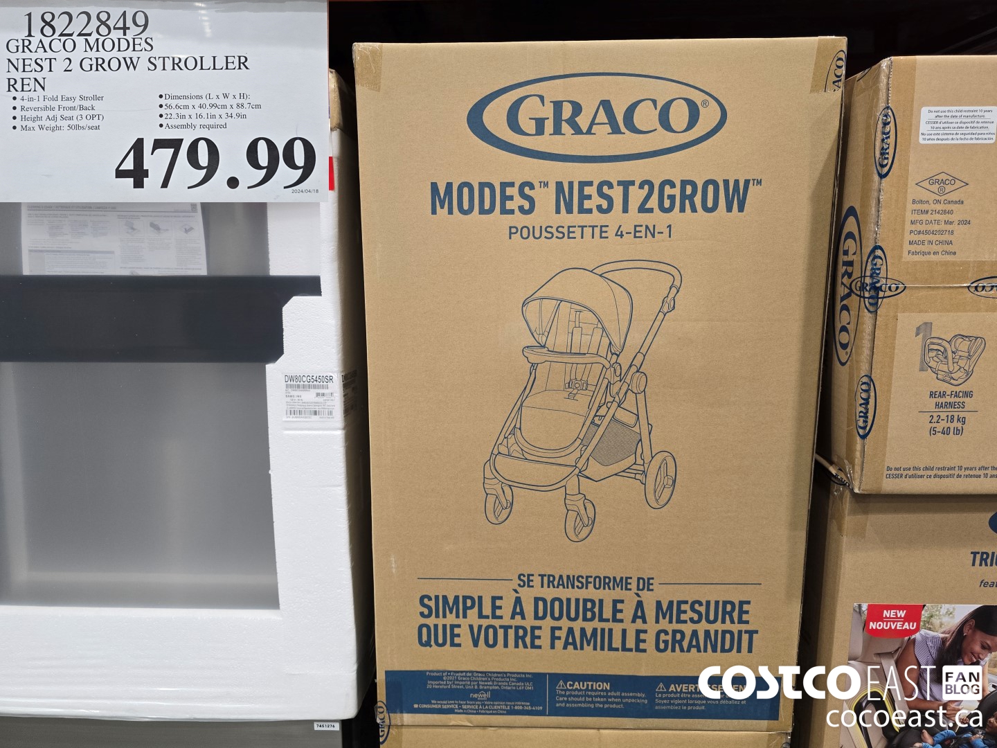 1822849 GRACO MODES NEST 2 GROW STROLLER REN $479.99