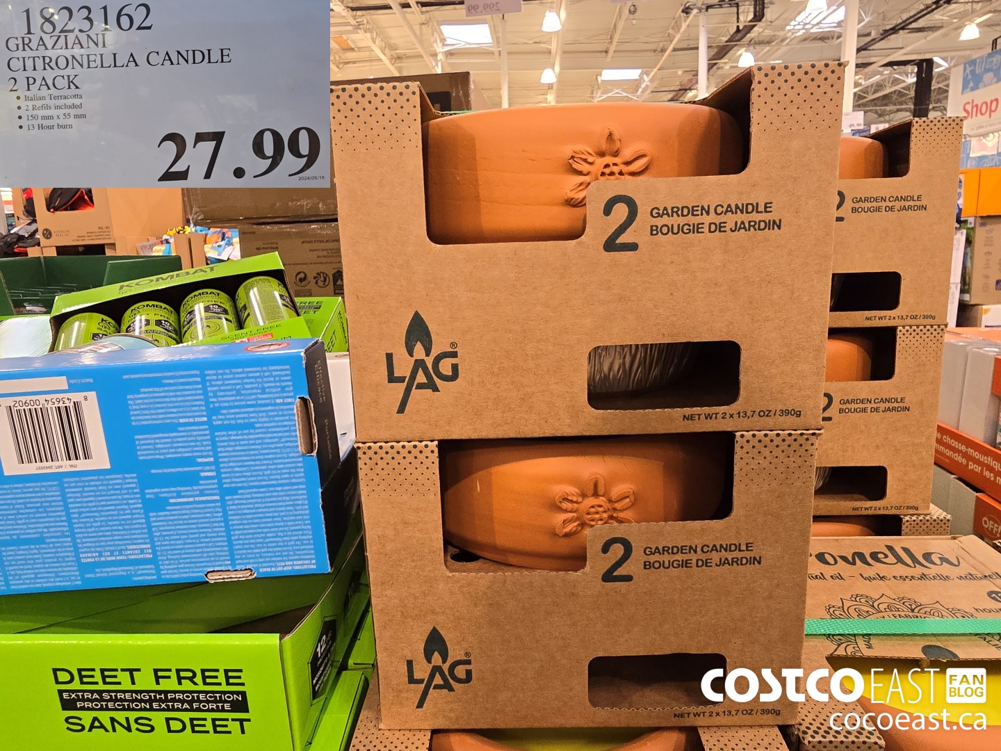 1823162 GRAZIANI CITRONELLA CANDLE 2 PACK $27.99