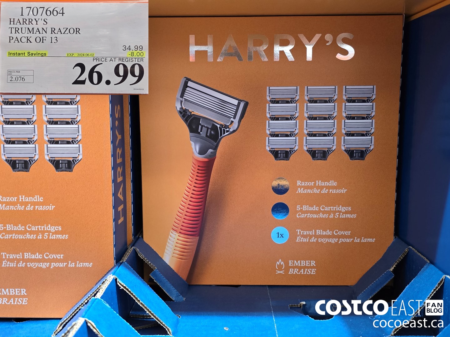 1707664 HARRY'S TRUMAN RAZOR PACK OF 13 ($8.00 INSTANT SAVINGS EXPIRES ON 2024-06-02) $26.99
