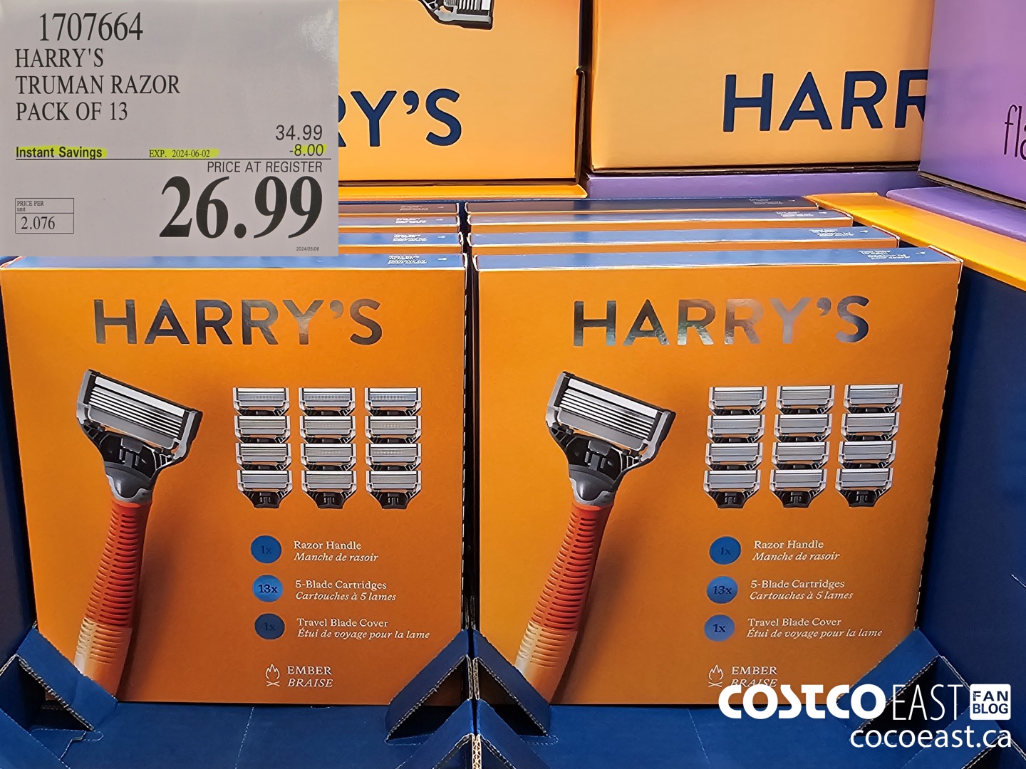 1707664 HARRY'S TRUMAN RAZOR PACK OF 13 ($8.00 INSTANT SAVINGS EXPIRES ON 2024-06-02) $26.99