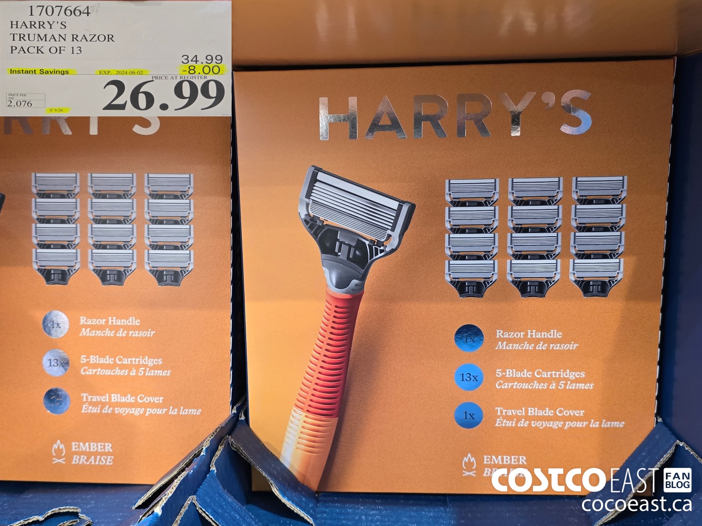 1707664 HARRY'S TRUMAN RAZOR PACK OF 13 ($8.00 INSTANT SAVINGS EXPIRES ON 2024-06-02) $26.99