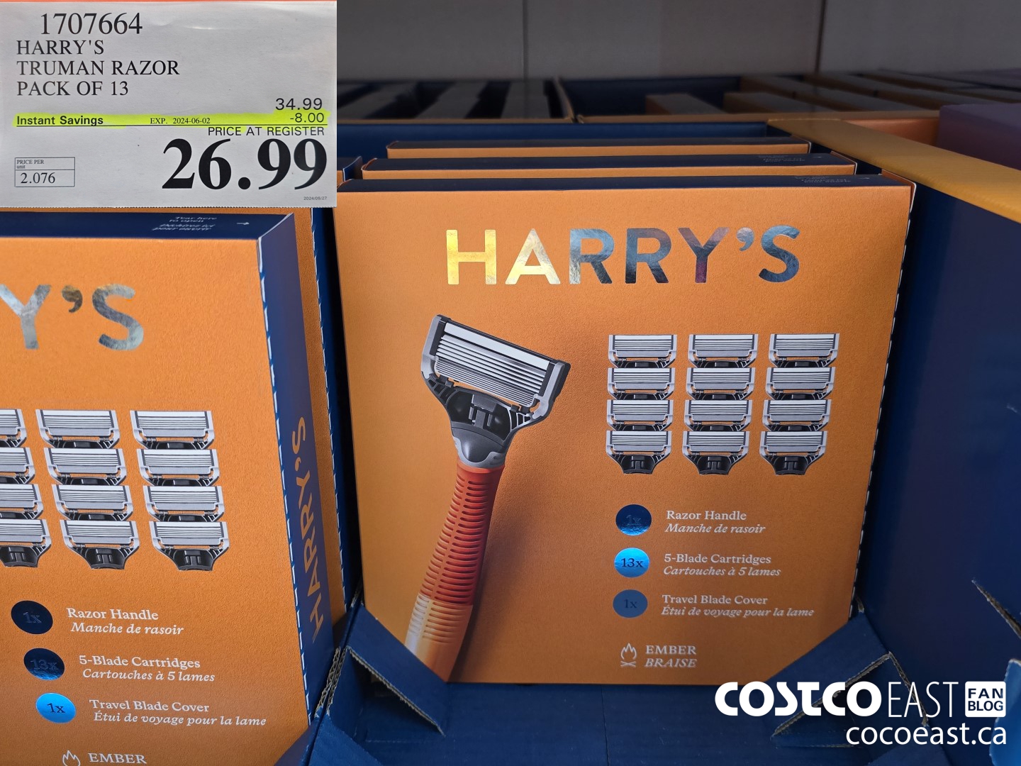 1707664 HARRY'S TRUMAN RAZOR PACK OF 13 ($8.00 INSTANT SAVINGS EXPIRES ON 2024-06-02) $26.99