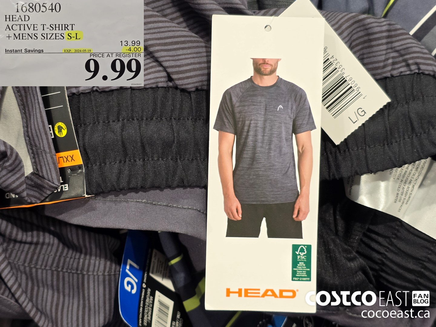 1680540 HEAD ACTIVE T-SHIRT +MENS SIZES S-L ($4.00 INSTANT SAVINGS EXPIRES ON 2024-05-19) $9.99