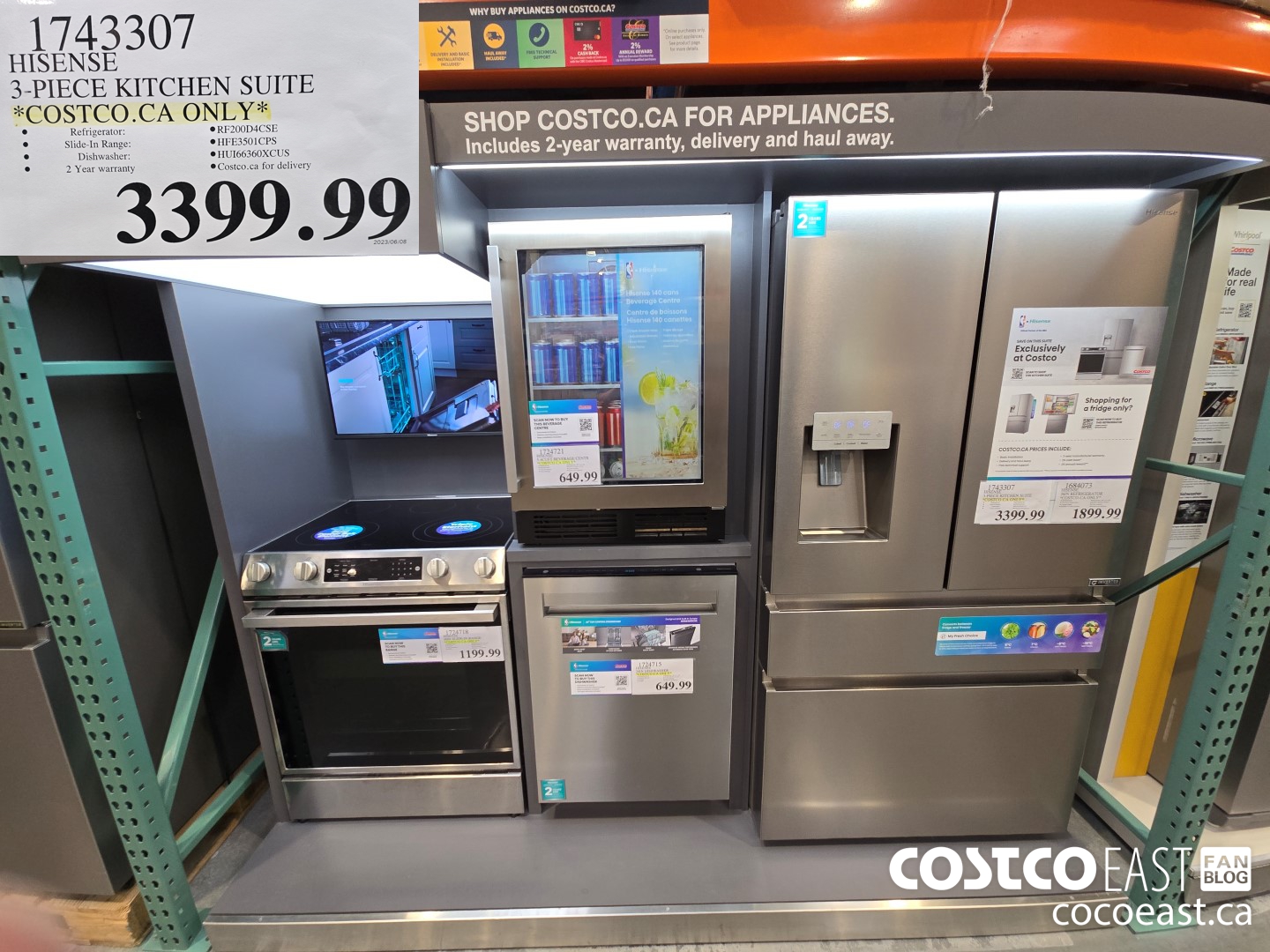 1743307 HISENSE 3-PIECE KITCHEN SUITE *COSTCO.CA ONLY* $3399.99