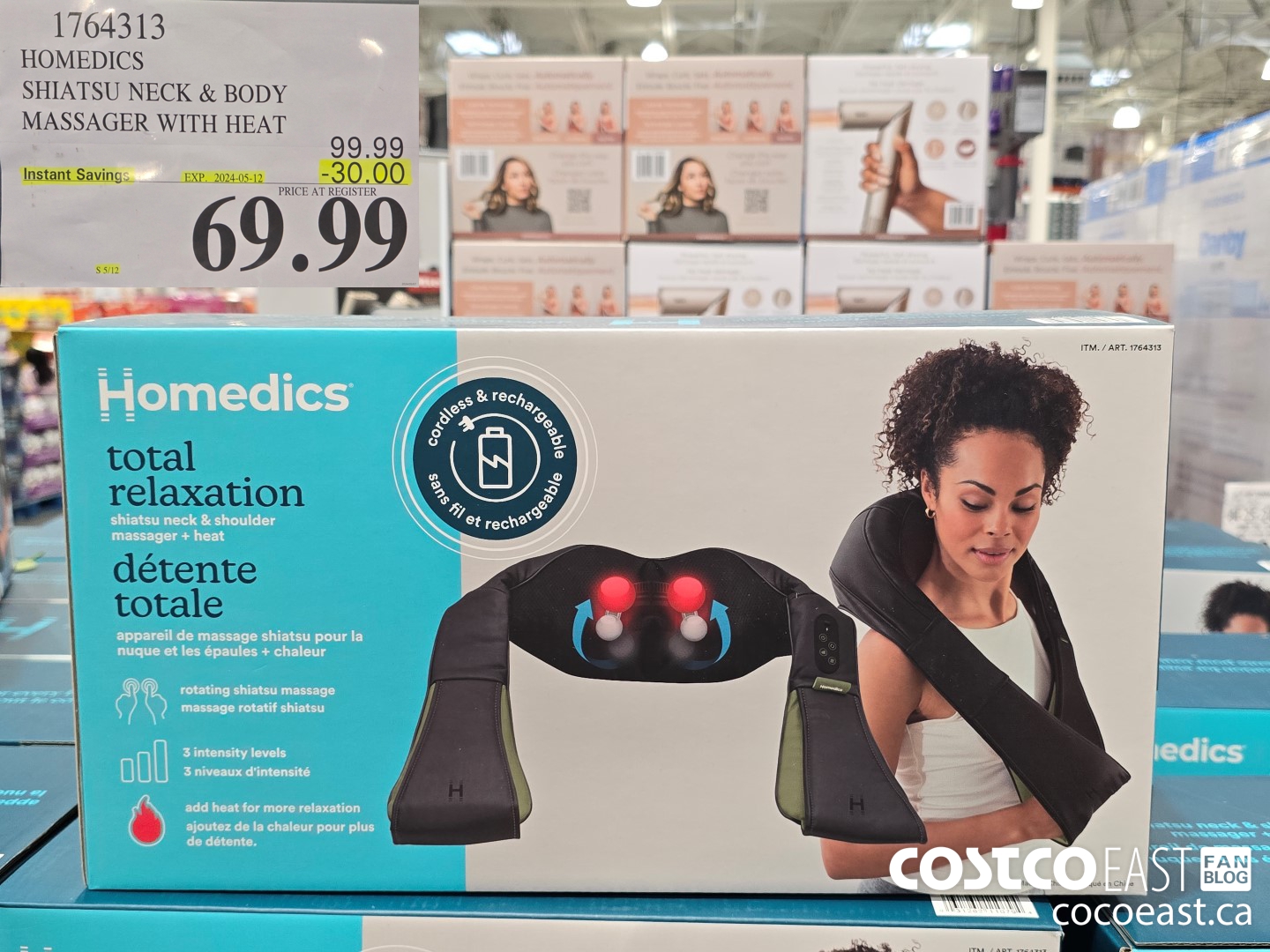 1764313 HOMEDICS SHAITSU NECK & BODY MASSAGER WITH HEAT ($30.00 INSTANT SAVINGS EXPIRES ON 2024-05-12) $69.99