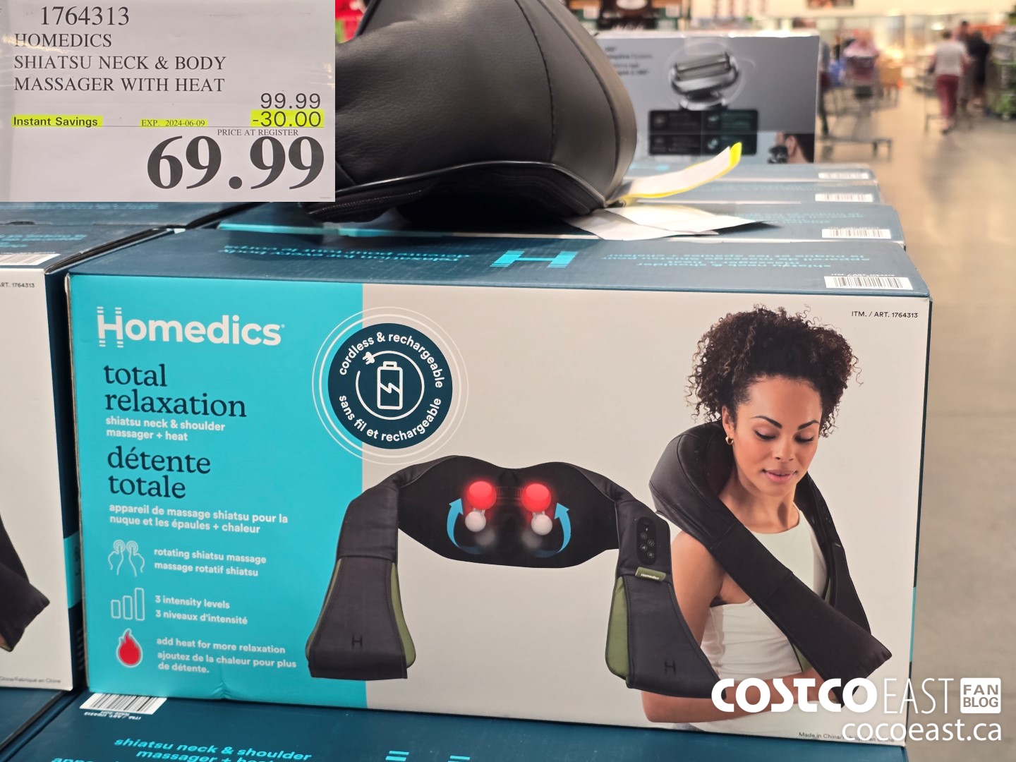 1764313 HOMEDICS SHAITSU NECK & BODY MASSAGER WITH HEAT ($30.00 INSTANT SAVINGS EXPIRES ON 2024-06-09) $69.99