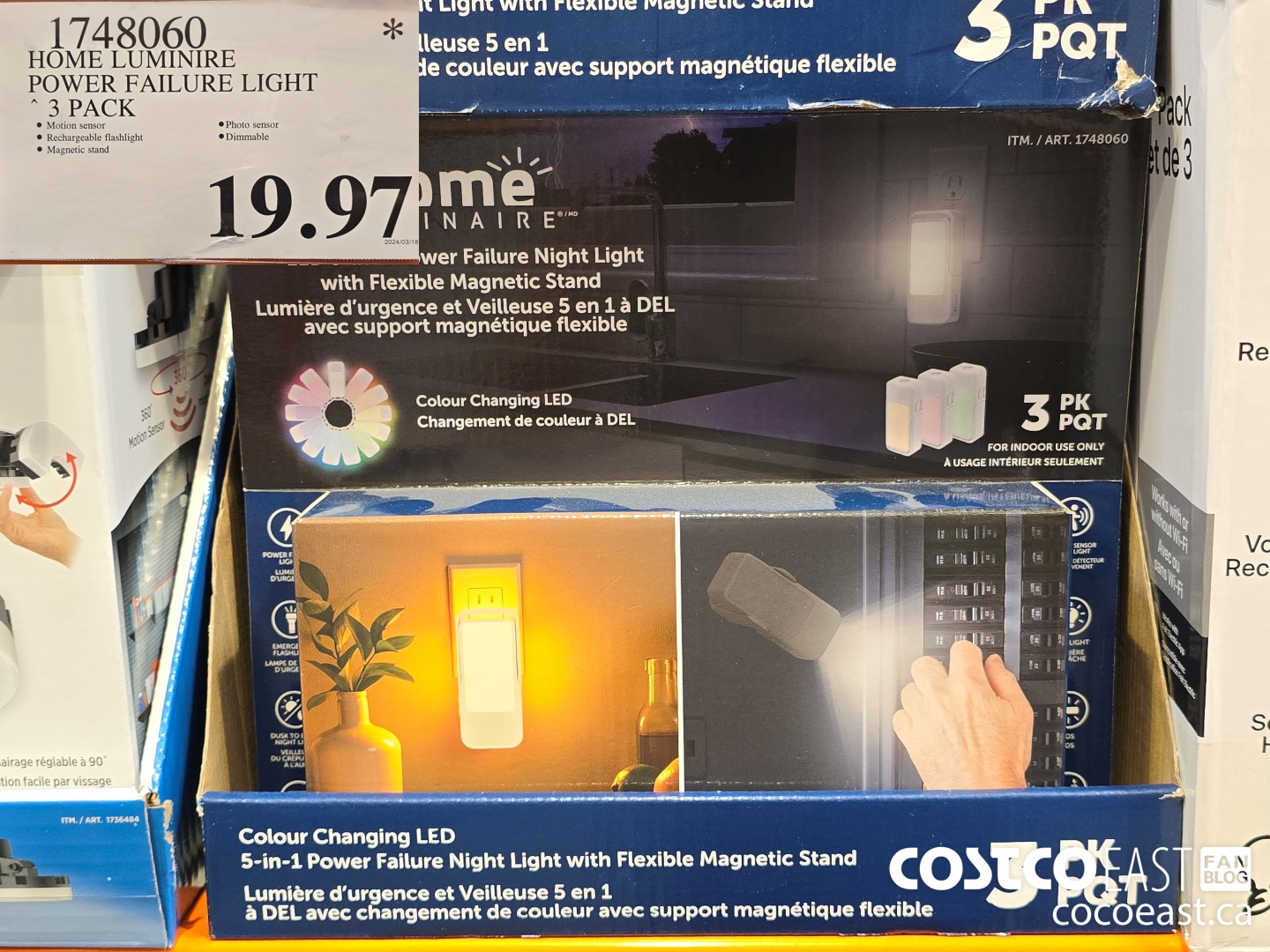 1748060 HOME LUMINIRE POWER FAILURE LIGHT 3 PACK $19.97