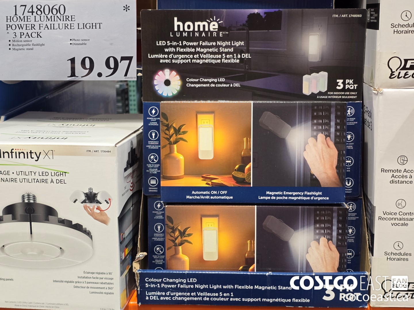 1748060 HOME LUMINIRE POWER FAILURE LIGHT 3 PACK $19.97