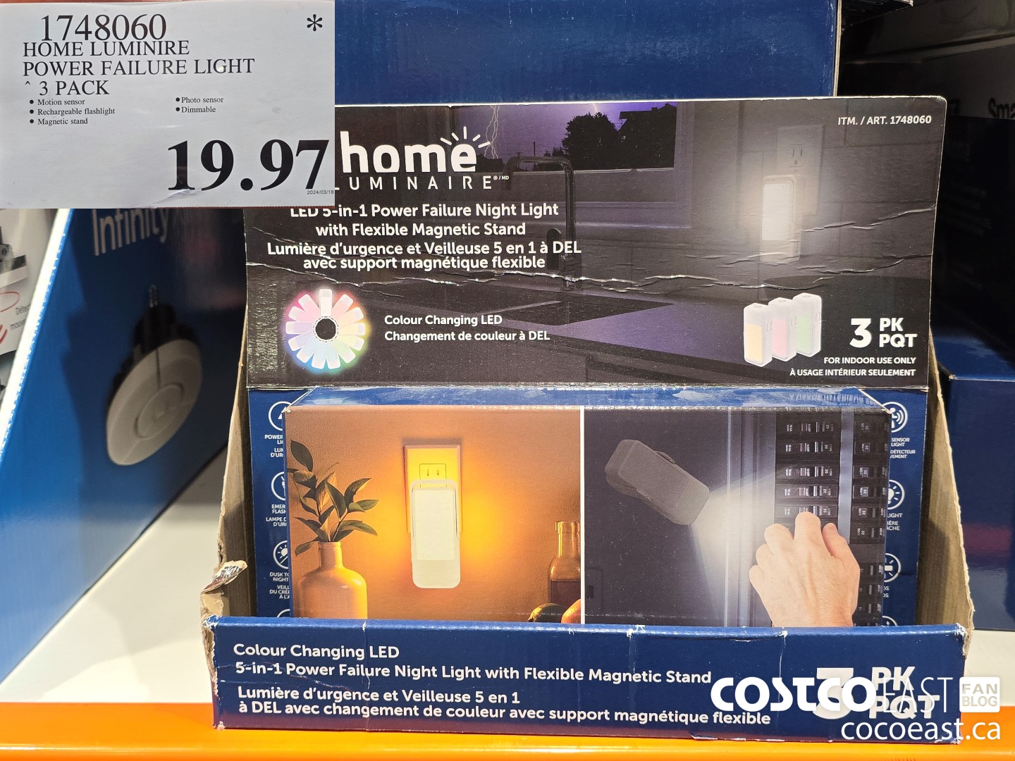1748060 HOME LUMINIRE POWER FAILURE LIGHT 3 PACK $19.97