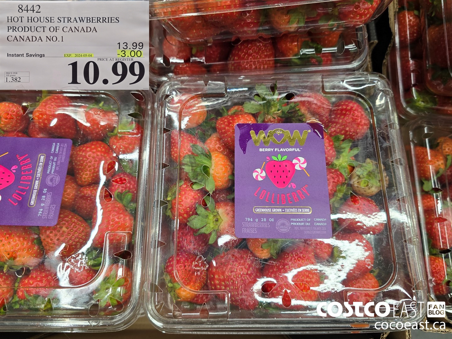 8442 HOT HOUSE STRAWBERRIES PRODUCT OF CANADA ($3.00 INSTANT SAVINGS EXPIRES ON 2024-05-04) $10.99