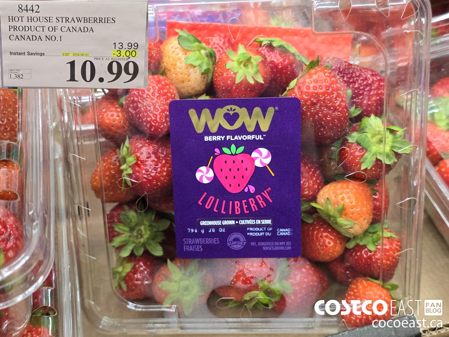 8442 HOT HOUSE STRAWBERRIES PRODUCT OF CANADA CANADA NO.1 ($3.00 INSTANT SAVINGS EXPIRES ON 2024-06-01) $10.99