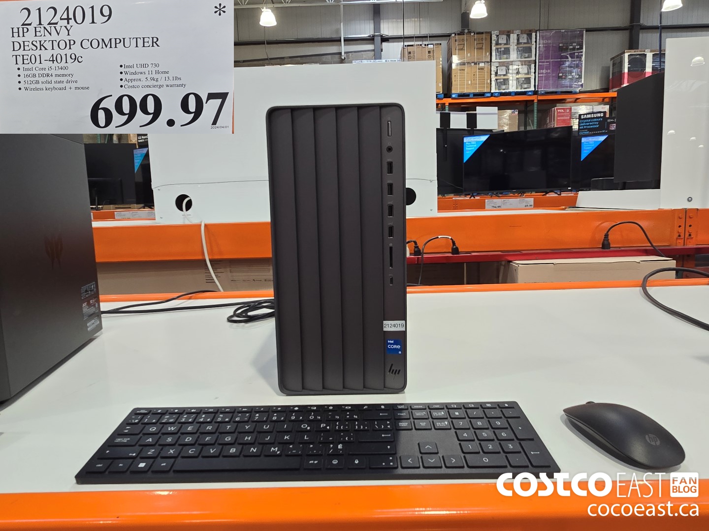 2124019 HP ENVY DESKTOP COMPUTER TE01-4019c $699.97