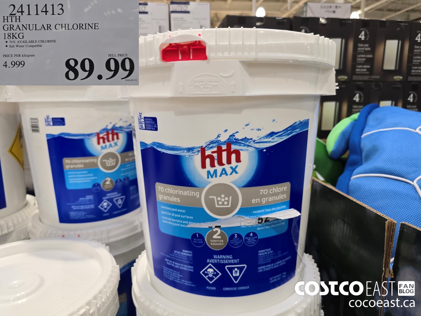 2411413 HTH GRANULAR CHLORINE 18 KG $89.99