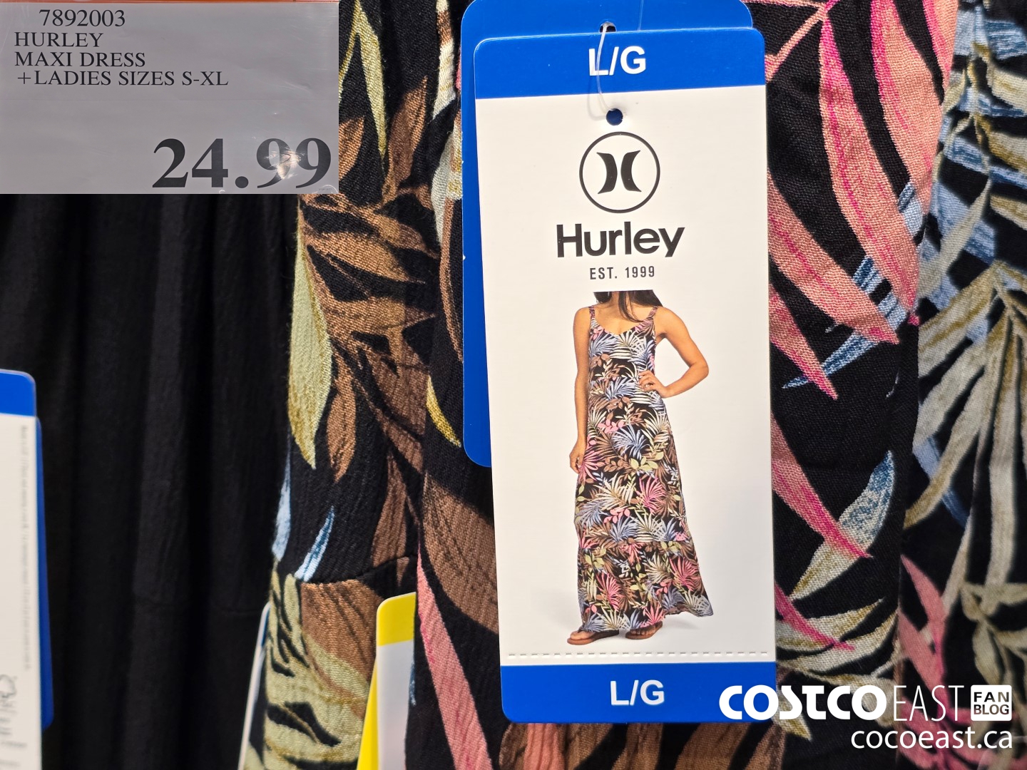 7892003 HURLEY MAXI DRESS + LADIES SIZES S-XL $24.99
